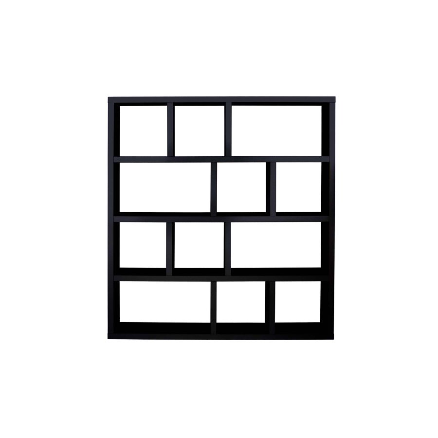 TEMAHOME Berlin Bokhylla 150 4L - Svart, 150 x 159 cm