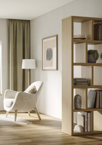TEMAHOME Berlin Bokhylla 70 5L - Natur, ekfaner, 198x70x34 cm