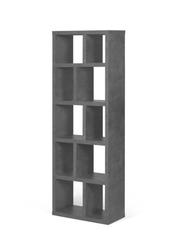 TEMAHOME Berlin Bokhylla 70 5L - Gr� betonglook, 70x198 cm