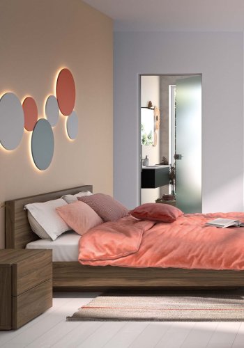 TEMAHOME Float Bettgestell - Walnuss, 180x200 cm, inkl. Lattenrost