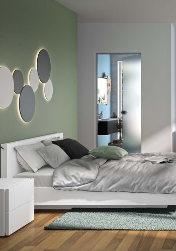 TEMAHOME Float Bettgestell - Wei&szlig;, 180x200 cm inkl. Lattenrost