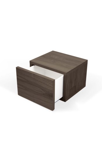 TEMAHOME Float Nachttisch - Walnussfurnier, 45x43 cm
