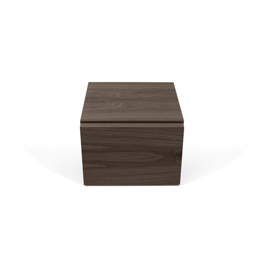TEMAHOME Float Nachttisch - Walnussfurnier, 45x43 cm