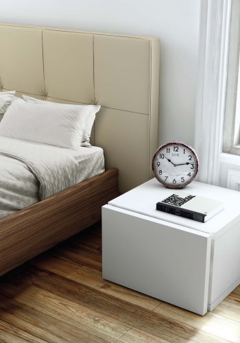 TEMAHOME Float Nachttisch - Wei&szlig; mit Schublade