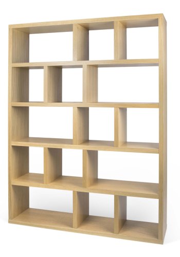TEMAHOME Berlin Bokhylla med 5 hyllor - Natur ekfaner, 150x198 cm