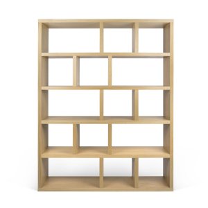 TEMAHOME Berlin Bokhylla med 5 hyllor - Natur ekfaner, 150x198 cm