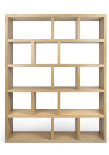 TEMAHOME Berlin Bokhylla med 5 hyllor - Natur ekfaner, 150x198 cm