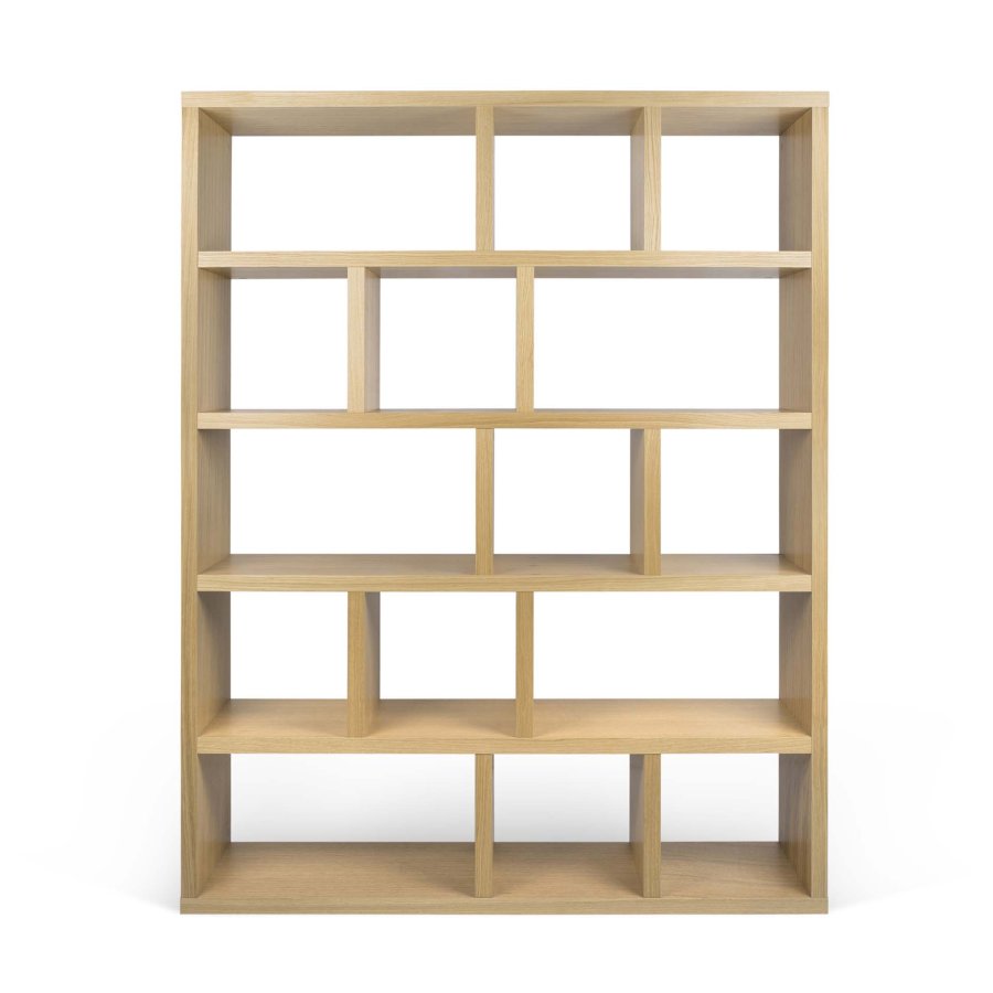 TEMAHOME Berlin Bokhylla med 5 hyllor - Natur ekfaner, 150x198 cm