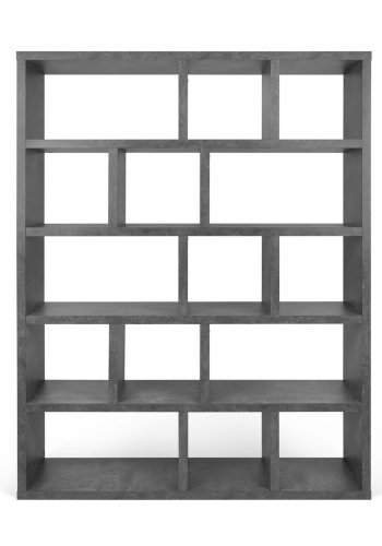 TEMAHOME Berlin Bokhylla 150 5L - Gr� betonglook - 150x198 cm