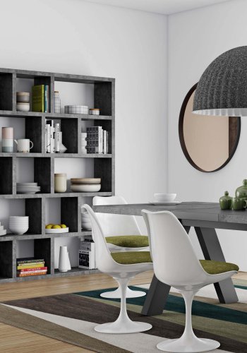 TEMAHOME Berlin Bokhylla 150 5L - Gr� betonglook - 150x198 cm