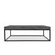 TEMAHOME Petra Sofabord - Gr� betonfinish og sort metal, 120x75 cm