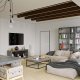 TEMAHOME Petra Sofabord - Gr� betonfinish og sort metal, 120x75 cm