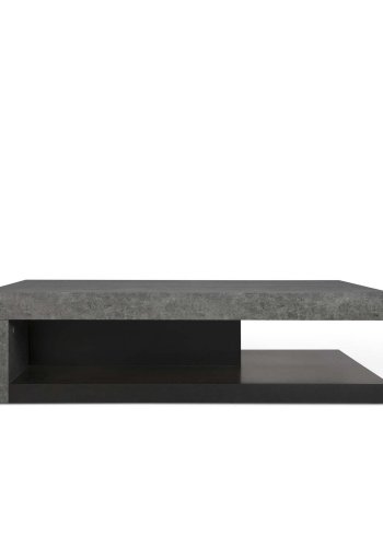 TEMAHOME Detroit Couchtisch - Betonoptik und schwarz, 110x65 cm