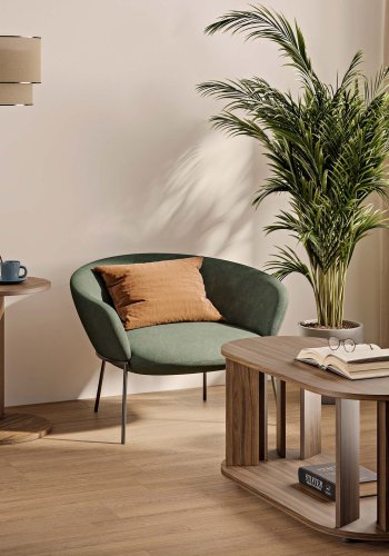TEMAHOME Nora Couchtisch - Walnussfurnier braun, 110x50 cm