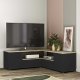 TEMAHOME Angle TV-bord - Sort/Natur eg - 130 cm