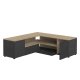 TEMAHOME Angle TV-bord - Sort/Natur eg - 130 cm