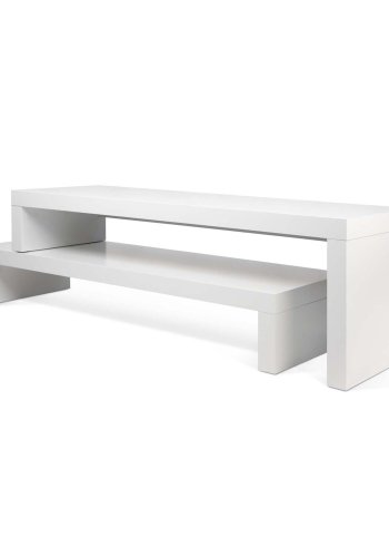 TEMAHOME Cliff TV-bord - Hvid, 125-235 cm