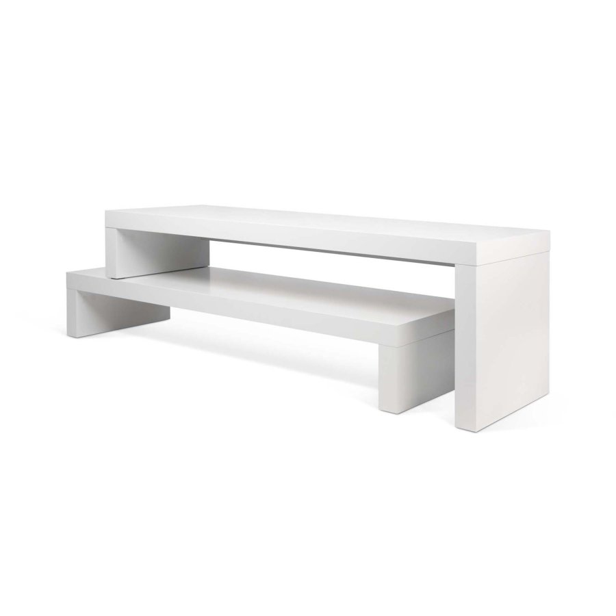 TEMAHOME Cliff TV-bord - Hvid, 125-235 cm