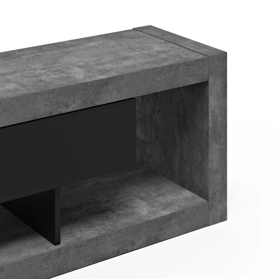 TEMAHOME Nara TV-bord - Beton og sort, 175 cm