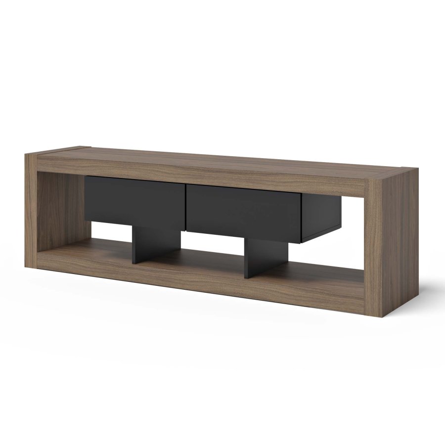 TEMAHOME Nara TV-bord 175 Low - Valn�d/Sort - 175 cm