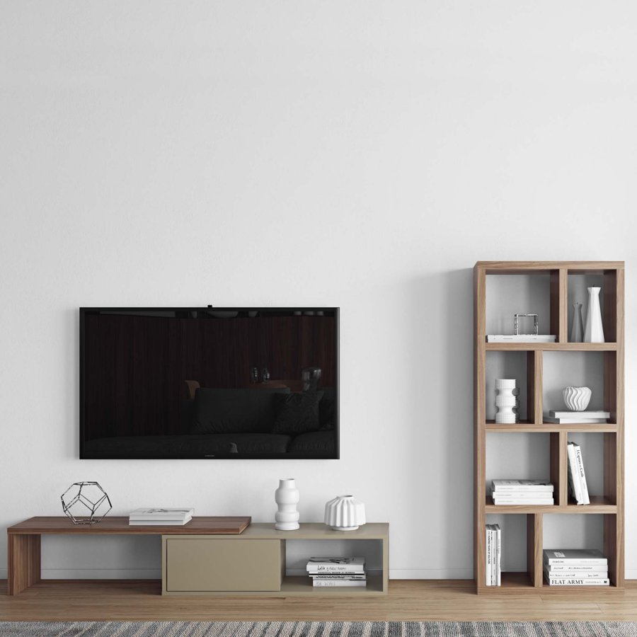 TEMAHOME Move TV-bord - Valn�d og gr� - 110-203 cm