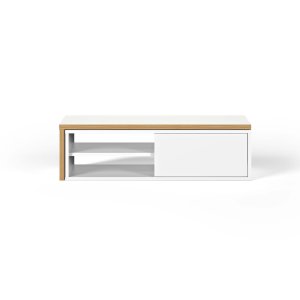 TEMAHOME Move TV-bord - Hvid/Natur, 110-203 cm