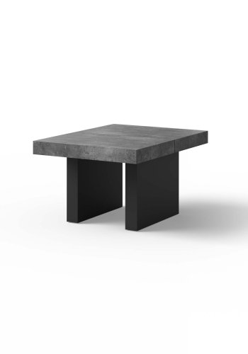 TEMAHOME Chess Beistelltisch - Betonoptik/Schwarz - 88x65x47 cm