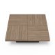 TEMAHOME Dusk Couchtisch - Walnussfurnier und schwarze Lackierung - 130x130 cm