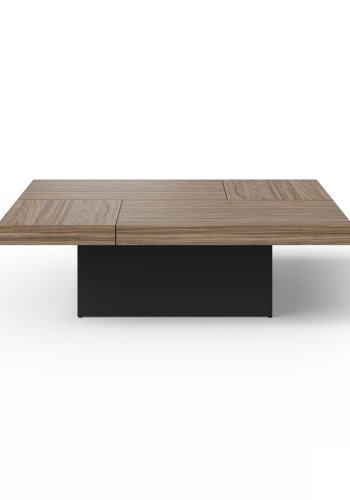 TEMAHOME Chess Couchtisch - Walnuss/Schwarz - 131x131x40 cm