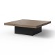 TEMAHOME Chess Couchtisch - Walnuss/Schwarz - 131x131x40 cm