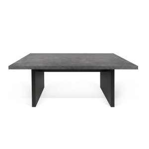 TEMAHOME Detroit Spisebord - Gr� betonlook og sort, 160x80 cm