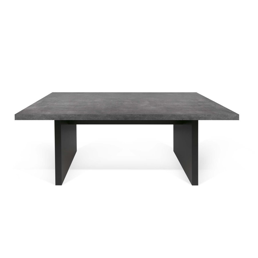 TEMAHOME Detroit Spisebord - Gr� betonlook og sort, 160x80 cm