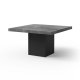 TEMAHOME Chess Spisebord - Betonlook/Sort - 131x131 cm