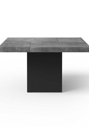 TEMAHOME Chess Spisebord - Betonlook/Sort - 131x131 cm