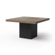 TEMAHOME Chess Esstisch - Walnuss und schwarz, 131x131 cm
