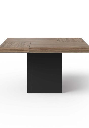 TEMAHOME Chess Esstisch - Walnuss und schwarz, 131x131 cm