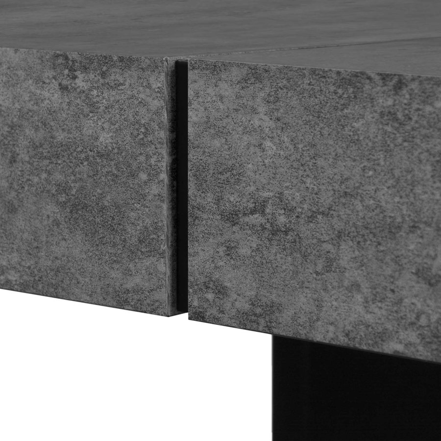 TEMAHOME Dusk Spisebord - Betonlook/Sort - 130x130 cm