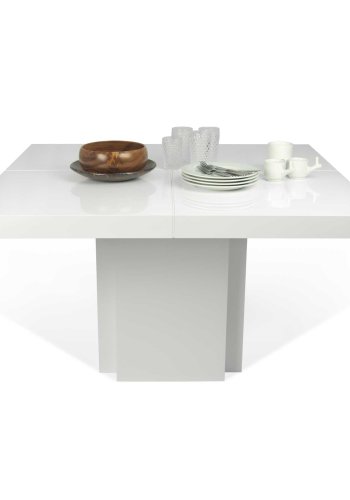 TEMAHOME Dusk Spisebord - Hvit h�yglans, 130x130 cm
