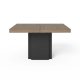 TEMAHOME Dusk Couchtisch - Walnuss/Schwarz - 150x150 cm