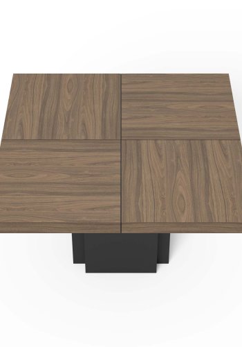 TEMAHOME Dusk Spisebord - Valn�d/Sort, Kvadratisk, 150x150 cm