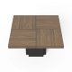 TEMAHOME Dusk Spisebord - Valn�d/Sort, Kvadratisk, 150x150 cm
