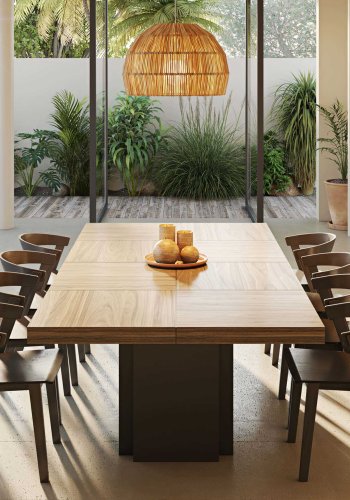TEMAHOME Dusk Spisebord - Valn�d/Sort - 302x150 cm - 8 personer
