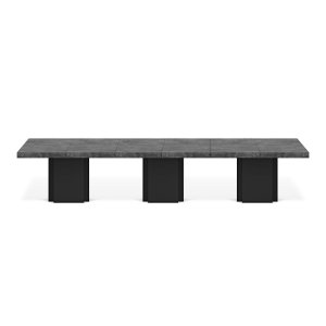 TEMAHOME Dusk Spisebord - Beton og Sort - 392x130 cm
