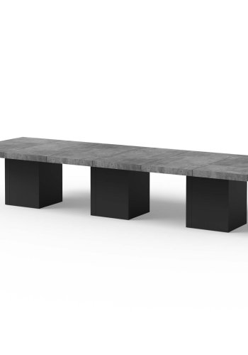 TEMAHOME Dusk Spisebord 150 - Beton-look og sort lak