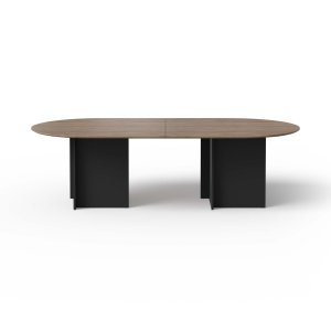 TEMAHOME Matt Spisebord - Valn�d/Sort Melamin, 260x130 cm