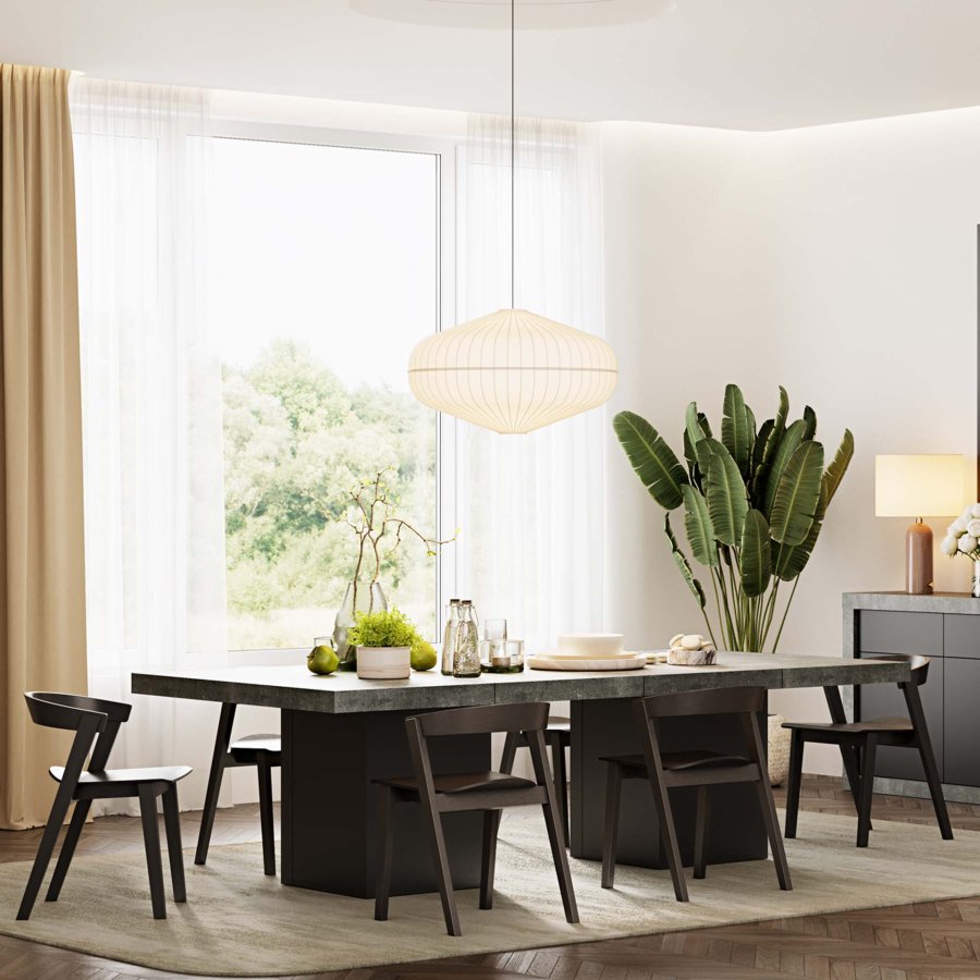 TEMAHOME Dusk Spisebord - Betonlook/Sort - 262x130 cm
