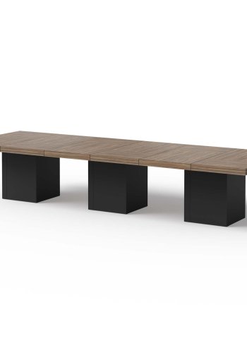 TEMAHOME Chess Spisebord - Valn�d og sort, 393x131 cm, 16 personer