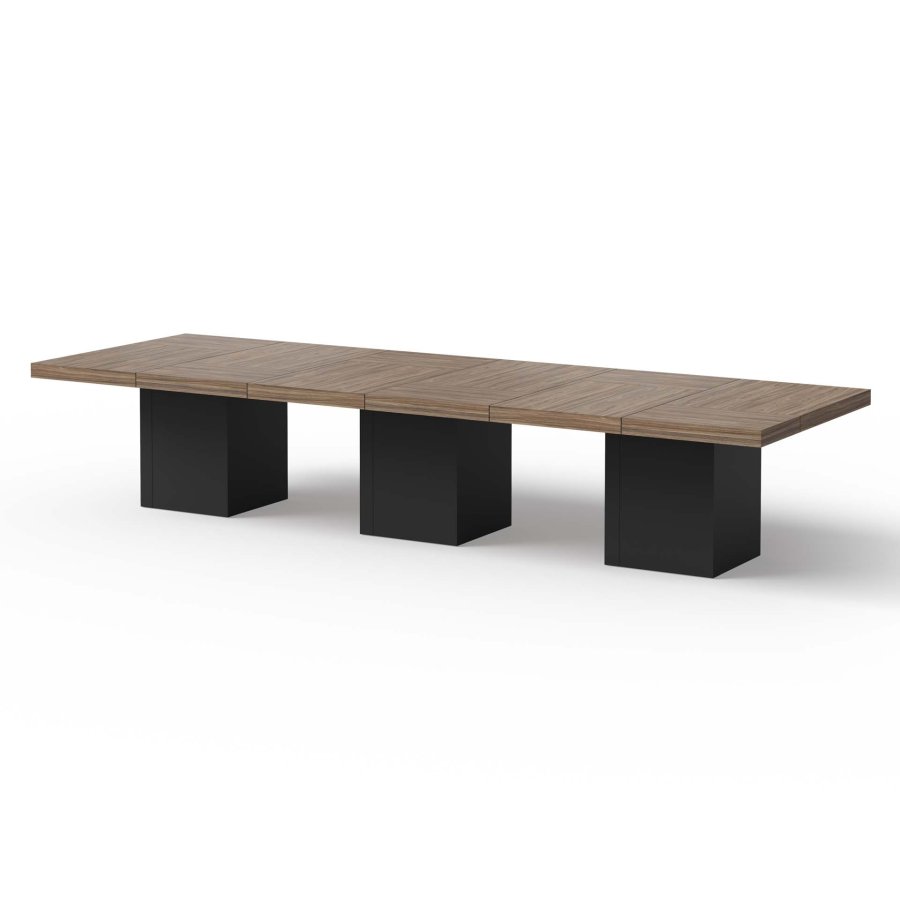 TEMAHOME Chess Spisebord - Valn�d og sort, 393x131 cm, 16 personer