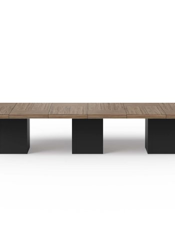 TEMAHOME Chess Spisebord - Valn�d og sort, 393x131 cm, 16 personer
