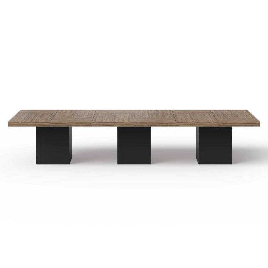 TEMAHOME Chess Spisebord - Valn�d og sort, 393x131 cm, 16 personer